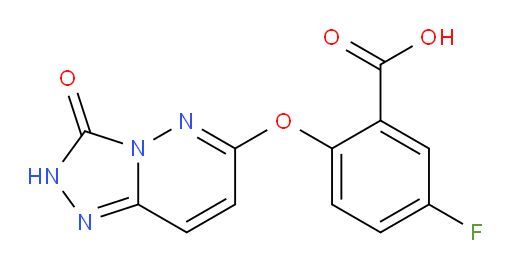 5-fluoro-2-((3-oxo-2,3-dihydro-[1,2,4]triazolo[4,3-b]pyridazin-6-yl)oxy)benzoic acid