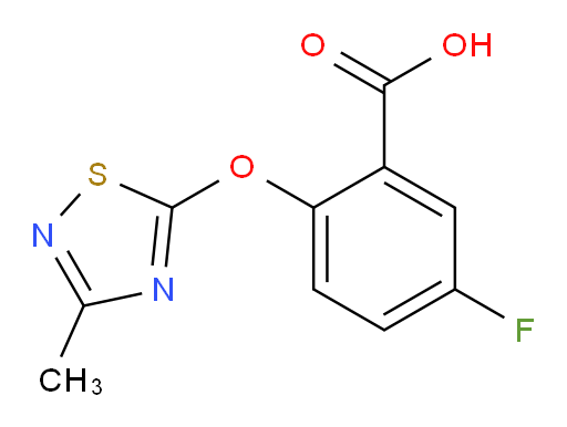 5-fluoro-2-((3-methyl-1,2,4-thiadiazol-5-yl)oxy)benzoic acid