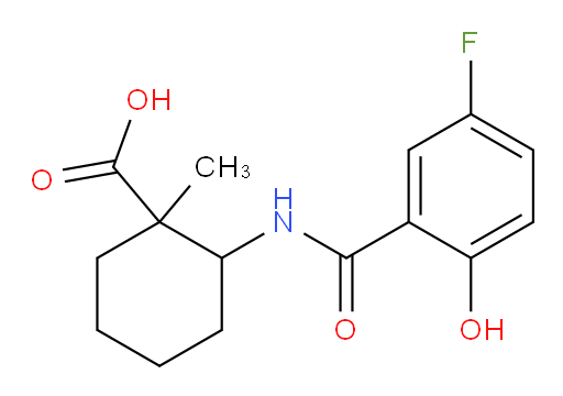 2-(5-fluoro-2-hydroxybenzamido)-1-methylcyclohexanecarboxylic acid