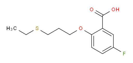 2-(3-(ethylthio)propoxy)-5-fluorobenzoic acid