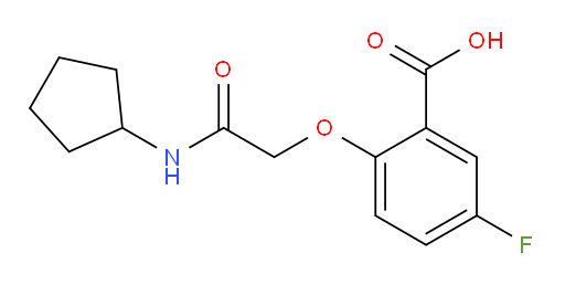 2-(2-(cyclopentylamino)-2-oxoethoxy)-5-fluorobenzoic acid