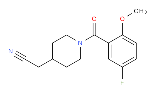 2-(1-(5-fluoro-2-methoxybenzoyl)piperidin-4-yl)acetonitrile