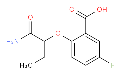 2-((1-amino-1-oxobutan-2-yl)oxy)-5-fluorobenzoic acid