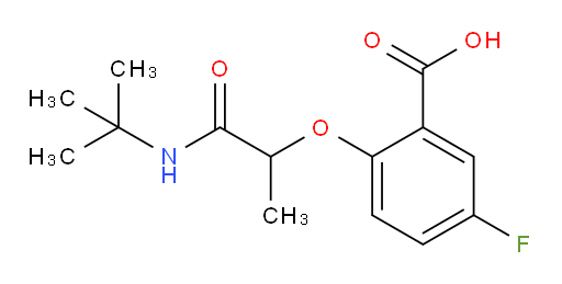 2-((1-(tert-butylamino)-1-oxopropan-2-yl)oxy)-5-fluorobenzoic acid