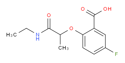 2-((1-(ethylamino)-1-oxopropan-2-yl)oxy)-5-fluorobenzoic acid