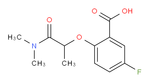 2-((1-(dimethylamino)-1-oxopropan-2-yl)oxy)-5-fluorobenzoic acid