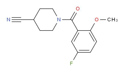 1-(5-fluoro-2-methoxybenzoyl)piperidine-4-carbonitrile
