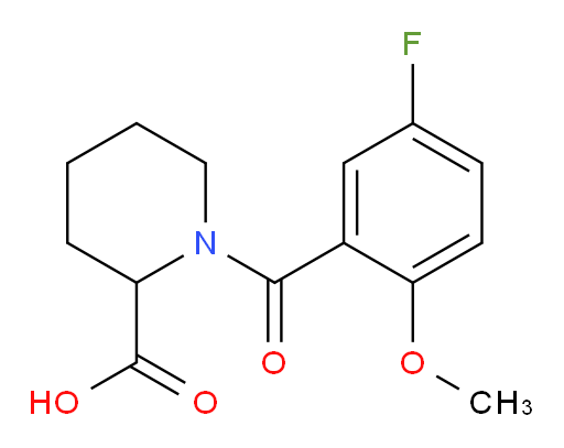 1-(5-fluoro-2-methoxybenzoyl)piperidine-2-carboxylic acid