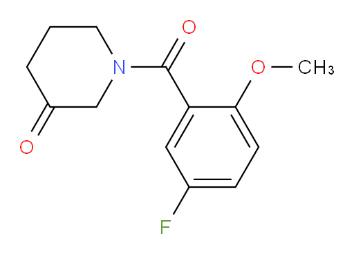 1-(5-fluoro-2-methoxybenzoyl)piperidin-3-one