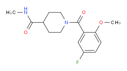 1-(5-fluoro-2-methoxybenzoyl)-N-methylpiperidine-4-carboxamide
