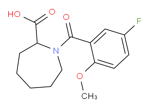1-(5-fluoro-2-methoxybenzoyl)azepane-2-carboxylic acid