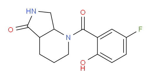 1-(5-fluoro-2-hydroxybenzoyl)hexahydro-1H-pyrrolo[3,4-b]pyridin-5(6H)-one