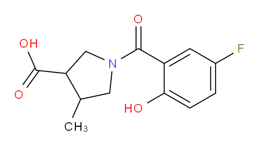 1-(5-fluoro-2-hydroxybenzoyl)-4-methylpyrrolidine-3-carboxylic acid
