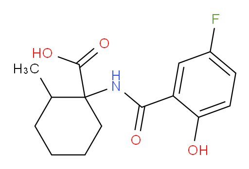 1-(5-fluoro-2-hydroxybenzamido)-2-methylcyclohexanecarboxylic acid
