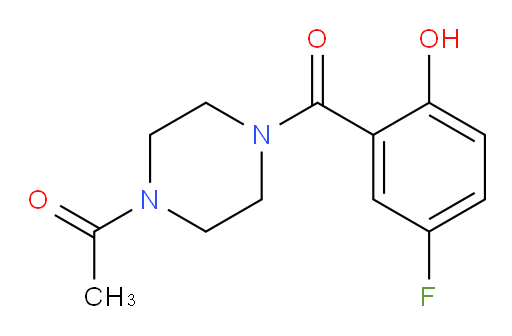 1-(4-(5-fluoro-2-hydroxybenzoyl)piperazin-1-yl)ethanone