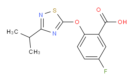 5-fluoro-2-((3-isopropyl-1,2,4-thiadiazol-5-yl)oxy)benzoic acid