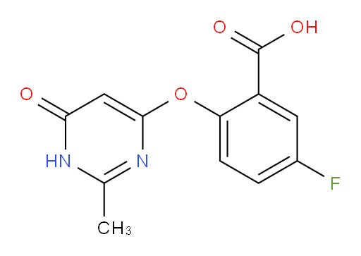 5-fluoro-2-((2-methyl-6-oxo-1,6-dihydropyrimidin-4-yl)oxy)benzoic acid