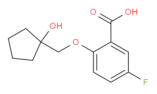 5-fluoro-2-((1-hydroxycyclopentyl)methoxy)benzoic acid