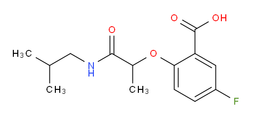 5-fluoro-2-((1-(isobutylamino)-1-oxopropan-2-yl)oxy)benzoic acid