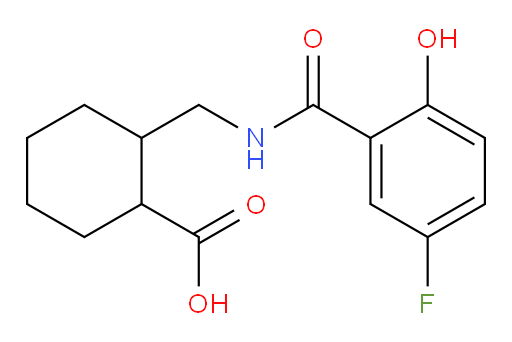 2-((5-fluoro-2-hydroxybenzamido)methyl)cyclohexanecarboxylic acid