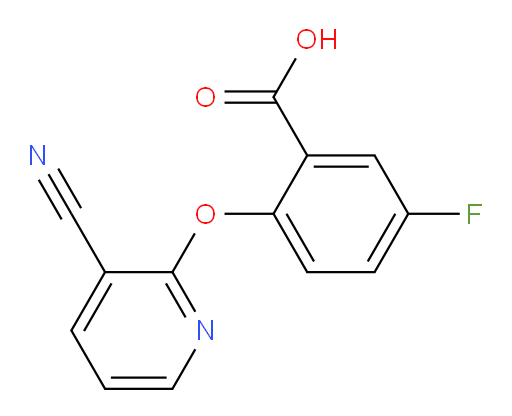 2-((3-cyanopyridin-2-yl)oxy)-5-fluorobenzoic acid