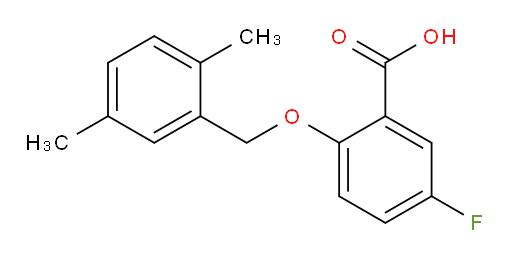 2-((2,5-dimethylbenzyl)oxy)-5-fluorobenzoic acid