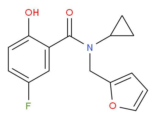 N-cyclopropyl-5-fluoro-N-(furan-2-ylmethyl)-2-hydroxybenzamide