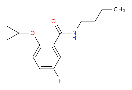 N-butyl-2-cyclopropoxy-5-fluorobenzamide