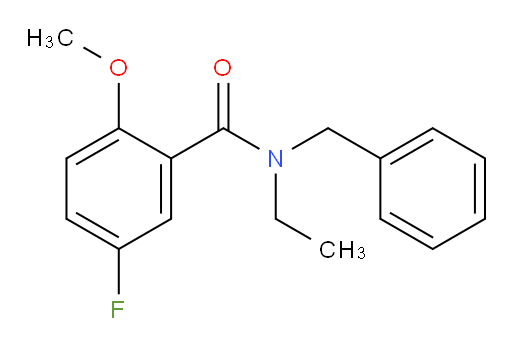 N-benzyl-N-ethyl-5-fluoro-2-methoxybenzamide
