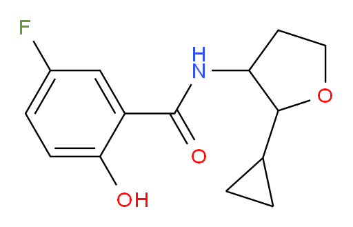 N-(2-cyclopropyltetrahydrofuran-3-yl)-5-fluoro-2-hydroxybenzamide