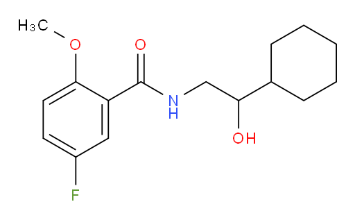 N-(2-cyclohexyl-2-hydroxyethyl)-5-fluoro-2-methoxybenzamide