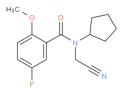 N-(cyanomethyl)-N-cyclopentyl-5-fluoro-2-methoxybenzamide