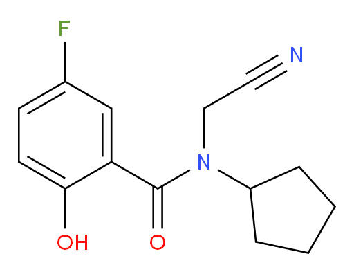 N-(cyanomethyl)-N-cyclopentyl-5-fluoro-2-hydroxybenzamide