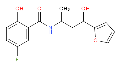 5-fluoro-N-(4-(furan-2-yl)-4-hydroxybutan-2-yl)-2-hydroxybenzamide