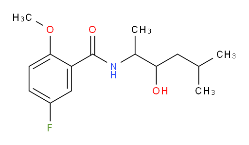 5-fluoro-N-(3-hydroxy-5-methylhexan-2-yl)-2-methoxybenzamide