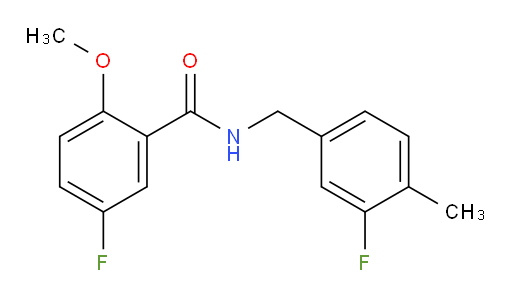 5-fluoro-N-(3-fluoro-4-methylbenzyl)-2-methoxybenzamide