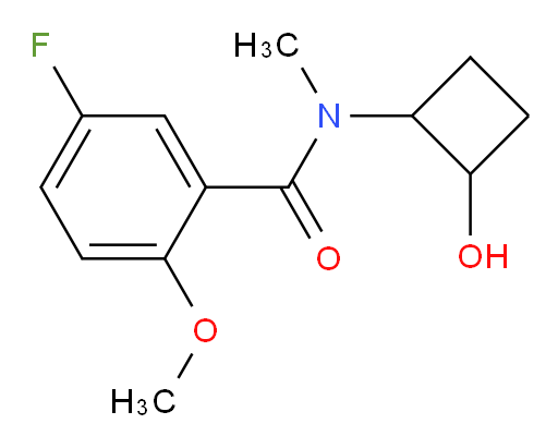 5-fluoro-N-(2-hydroxycyclobutyl)-2-methoxy-N-methylbenzamide