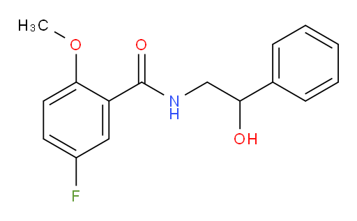 5-fluoro-N-(2-hydroxy-2-phenylethyl)-2-methoxybenzamide