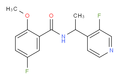 5-fluoro-N-(1-(3-fluoropyridin-4-yl)ethyl)-2-methoxybenzamide