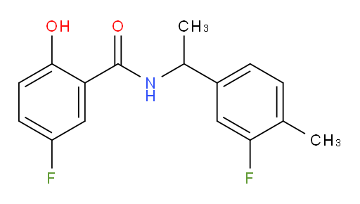 5-fluoro-N-(1-(3-fluoro-4-methylphenyl)ethyl)-2-hydroxybenzamide