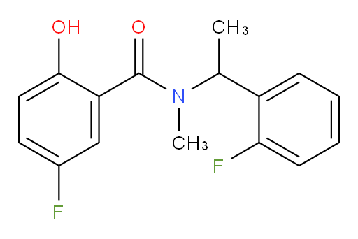 5-fluoro-N-(1-(2-fluorophenyl)ethyl)-2-hydroxy-N-methylbenzamide