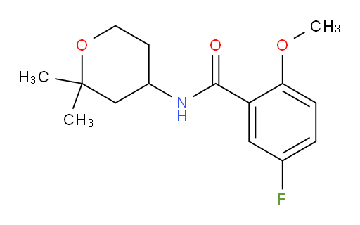 N-(2,2-dimethyltetrahydro-2H-pyran-4-yl)-5-fluoro-2-methoxybenzamide