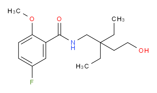 N-(2,2-diethyl-4-hydroxybutyl)-5-fluoro-2-methoxybenzamide