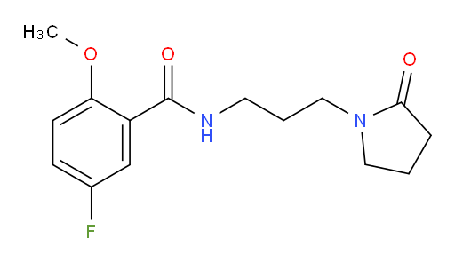 5-fluoro-2-methoxy-N-(3-(2-oxopyrrolidin-1-yl)propyl)benzamide