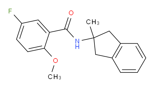 5-fluoro-2-methoxy-N-(2-methyl-2,3-dihydro-1H-inden-2-yl)benzamide