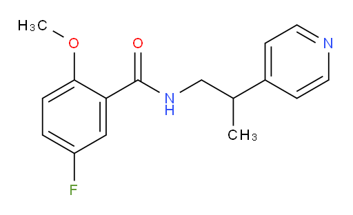 5-fluoro-2-methoxy-N-(2-(pyridin-4-yl)propyl)benzamide
