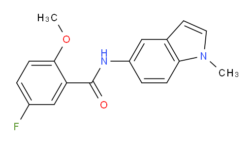 5-fluoro-2-methoxy-N-(1-methyl-1H-indol-5-yl)benzamide