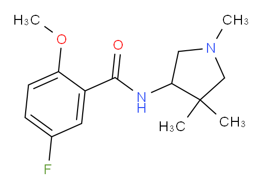 5-fluoro-2-methoxy-N-(1,4,4-trimethylpyrrolidin-3-yl)benzamide