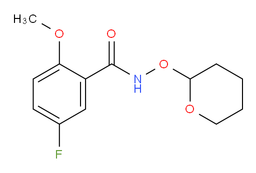 5-fluoro-2-methoxy-N-((tetrahydro-2H-pyran-2-yl)oxy)benzamide