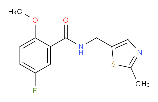 5-fluoro-2-methoxy-N-((2-methylthiazol-5-yl)methyl)benzamide